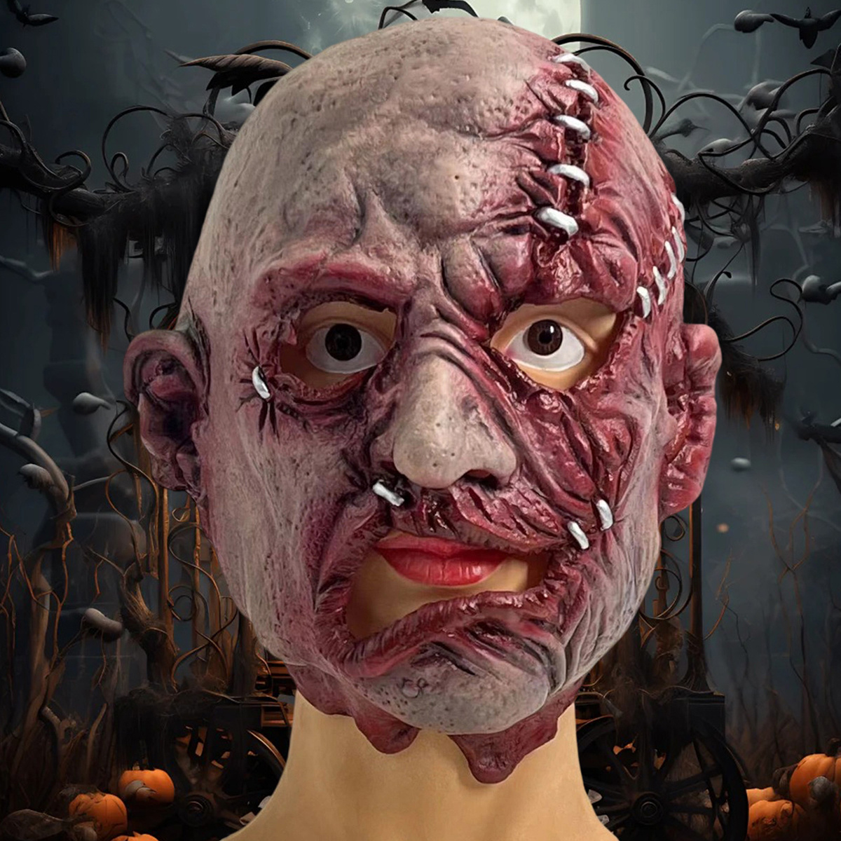 Masque Zombie Halloween En Latex - Effet Horreur Réaliste, Pour Fêtes, Cosplay, Maison Hantée