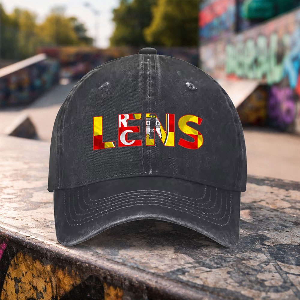 TEMU 1pc Casquette de baseball délavée à motif de lentille imprimé, mode décontractée, accessoire d'extérieur polyvalent de qualité supérieure,
