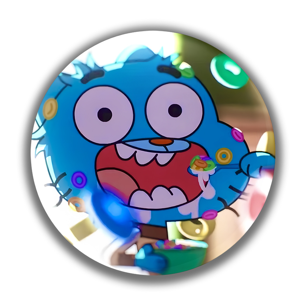 TEMU Men's Stylish Brooch - Anime Cartoon Round Badge, Unisex Pin Suitable For Clothing, Backpacks, And Hats, A Delicate Accessory Perfect For Fun