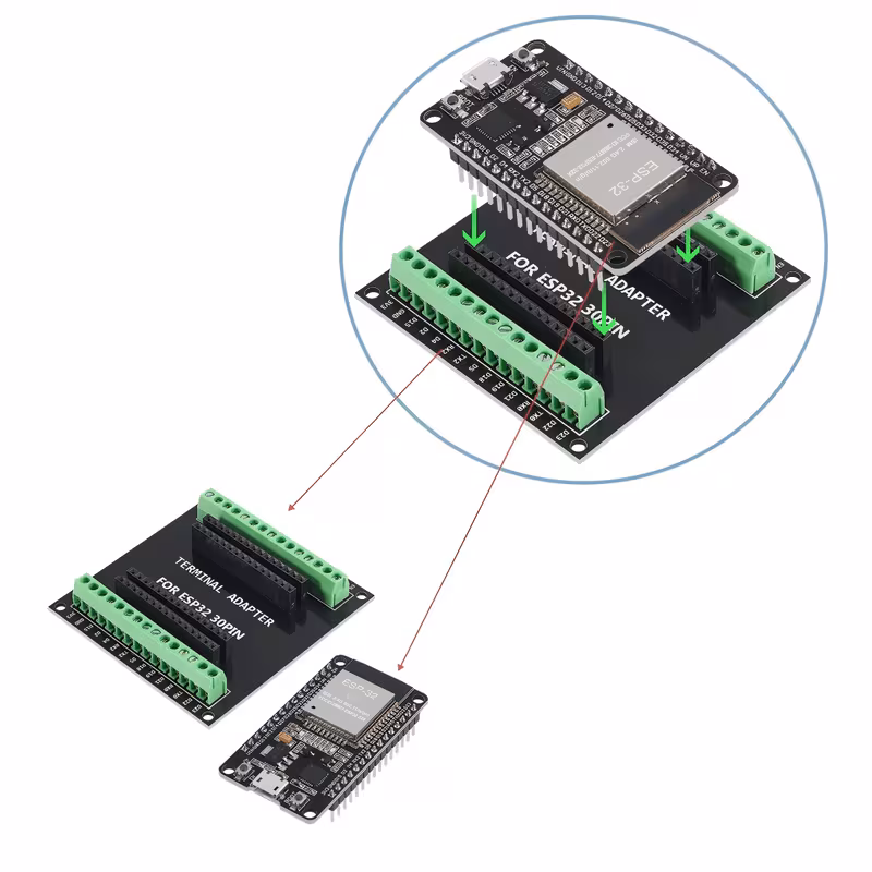 1 סט לוח פיתוח esp- -32 esp32 esp-32s עם 30 , ממשק micro usb, wifi esp- -32 עם לוח שבירה esp32 ומתאם מסוף מגן 30pin פרטי מוצר 0