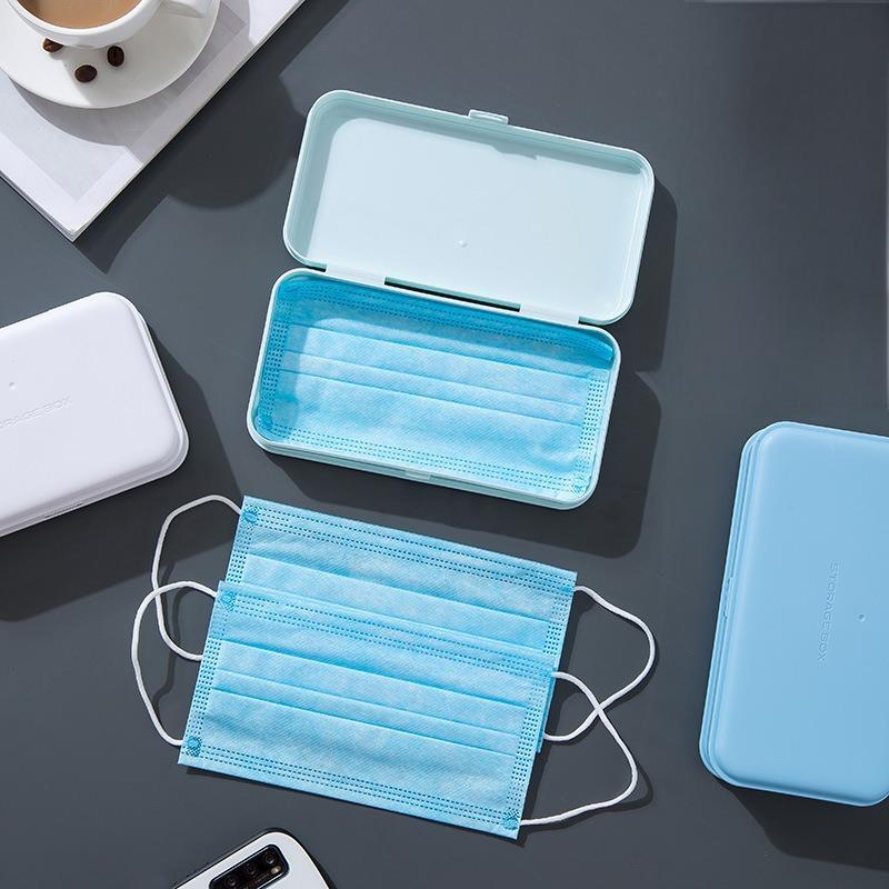 2 sizes plastic storage box organizer for bed sheet clips pens masks jewelry     container for   details 3