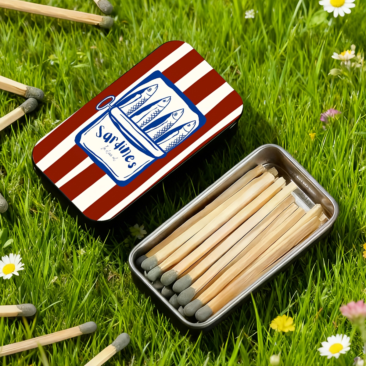 TEMU 1pc Fun Sliding Matchbox- Retro And Exquisite Matchbox, Simple And Portable High-end Matchbox, Matches Not Included, Storage Tin Box, Jewelry