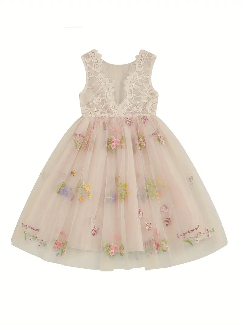 girl wedding guest dress sleeveless round neck floral - Temu girl wedding guest dress sleeveless round neck floral - Temu