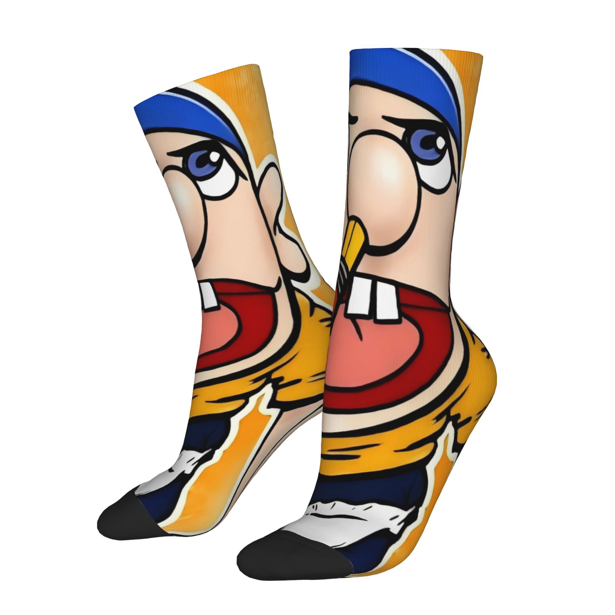 a pair of     socks featuring comfortable and stylish prints breathable and stretchable   casual wear adorable styles an ideal gift for  