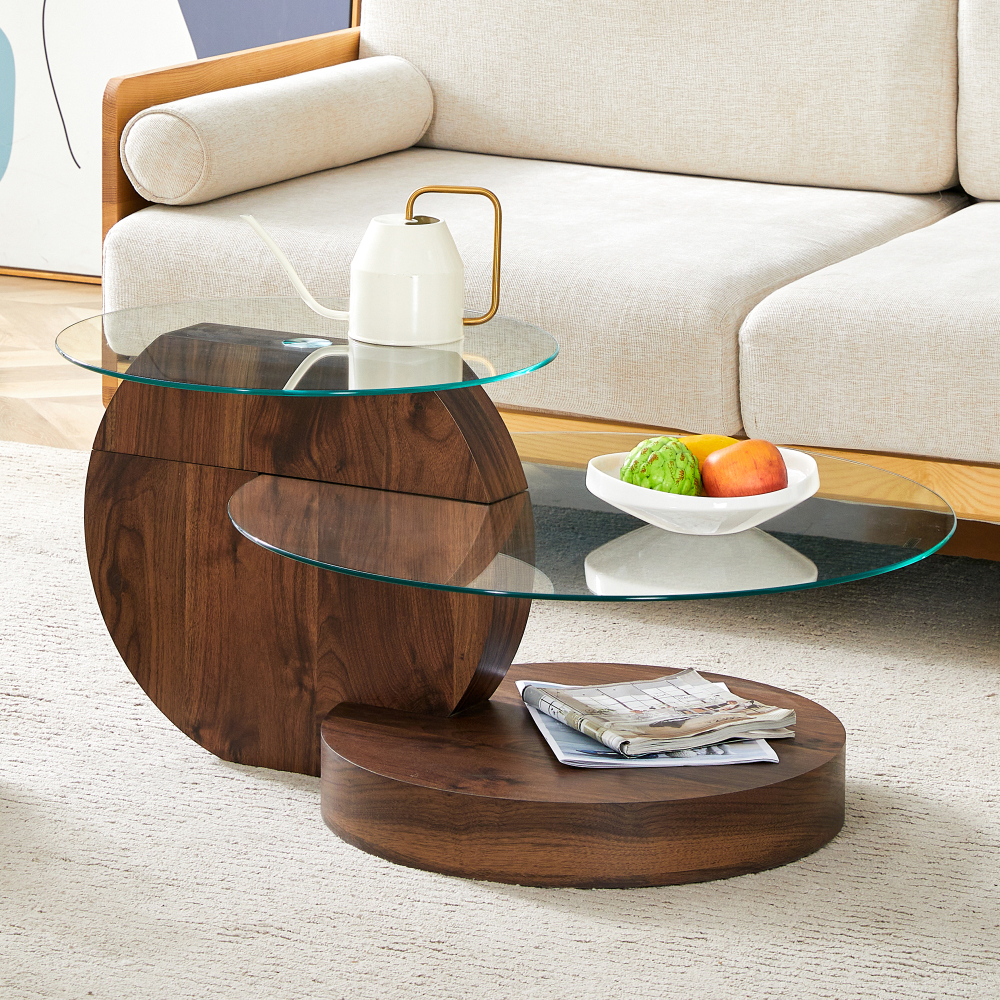 TEMU A Contemporary And Sleek Coffee Table Made Of Tempered Glass, Built With Premium Materials And In Multiple Colors, A Sense Of And Modernity To