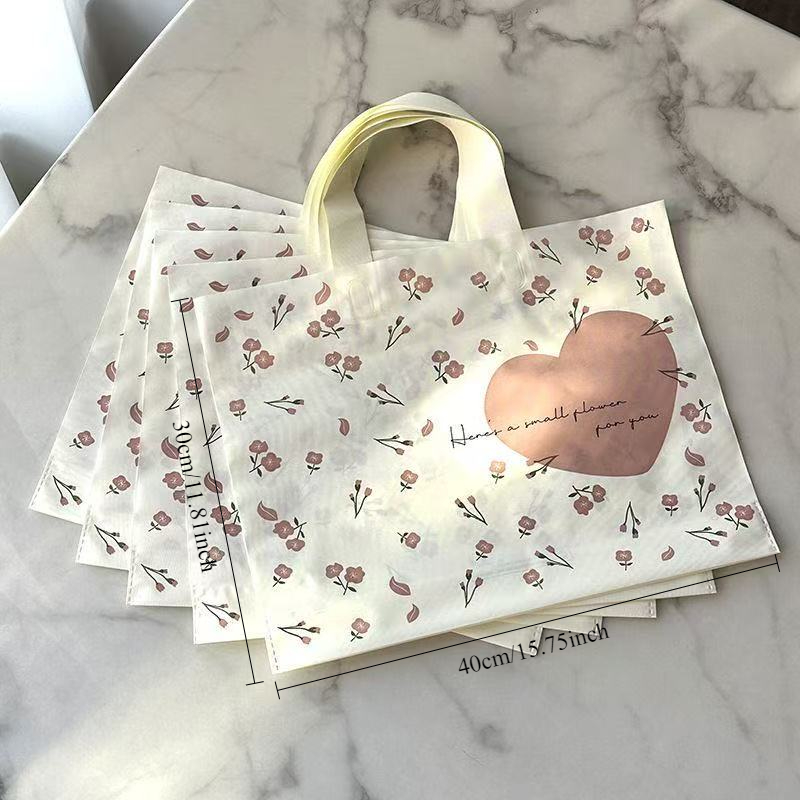 Gift For Her/him 5pcs Thicken Frosted Shopping Bags, Clothing Retail Packaging Shopping Bag, Boutique Bag, Gift Bag, Perfect For Mother's Day, Birthdays, Party And Retail Packaging