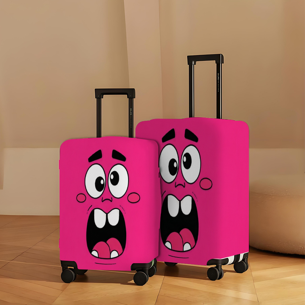 1pc pink cartoon face luggage cover durable lightweight Temu