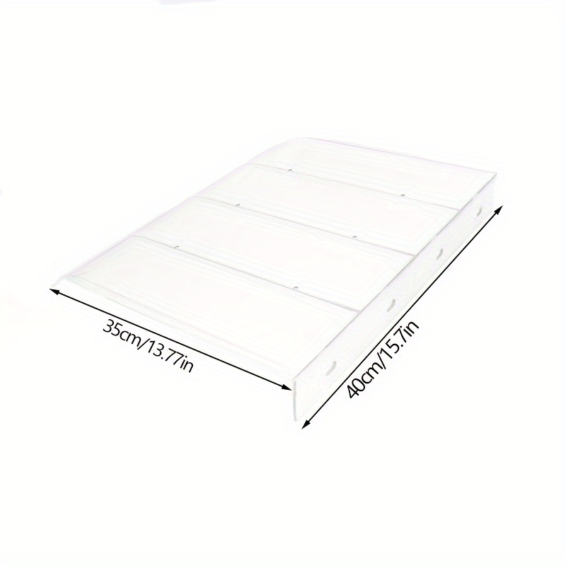 1x Durable Transparent Plastic Front Door Canopy- Transparent, Waterproof Roof Window Sunshade Cover, Outdoor Balcony and Entrance Invisible Snow and Rain Protection, Easy to Install