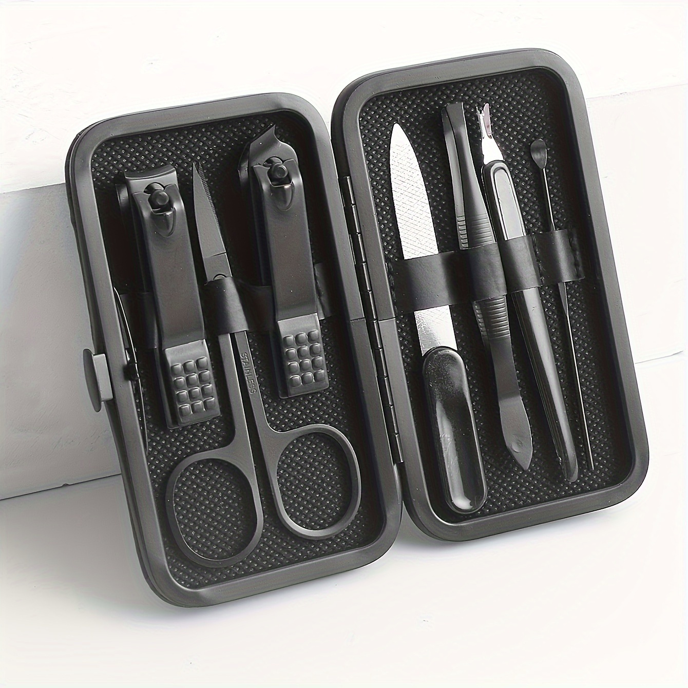 

7pcs Set -in File, Steel , , Portable Grooming Kit And - Unscented