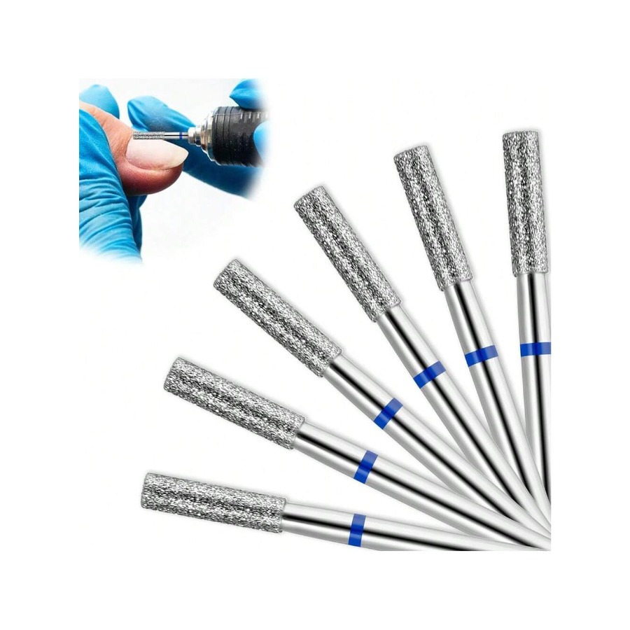 

6pcs Drill Bits Set, Hypoallergenic 3/32" Cuticle Remover For Professional Manicure, Nail Tech Tool For Use