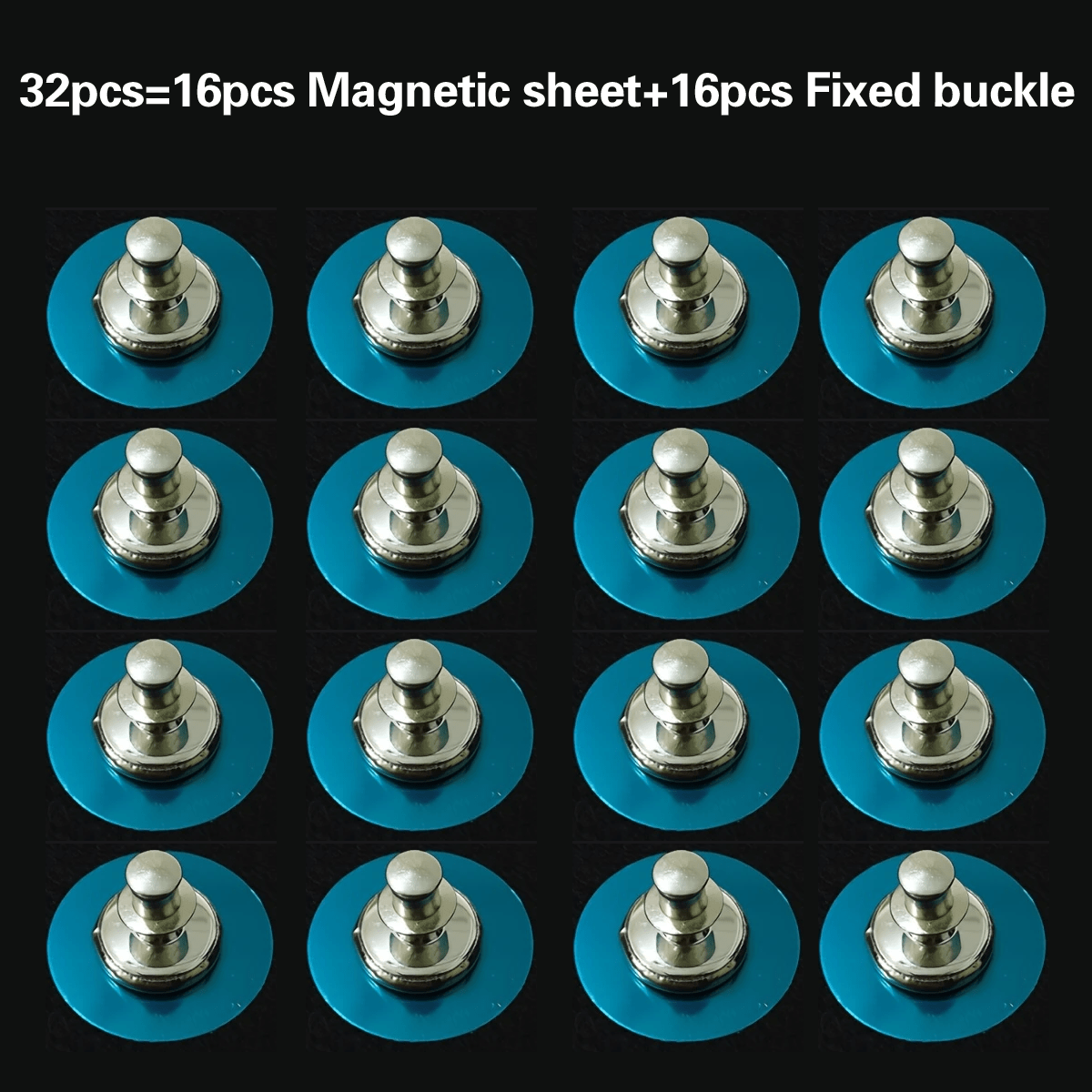 Image of 32pcs Magnetic Curtain Clips, Style With Large Pins - Suitable For Home, Bedroom, And Office Curtains, -free Installation, Reusable, Windproof To Prevent Blowing Away