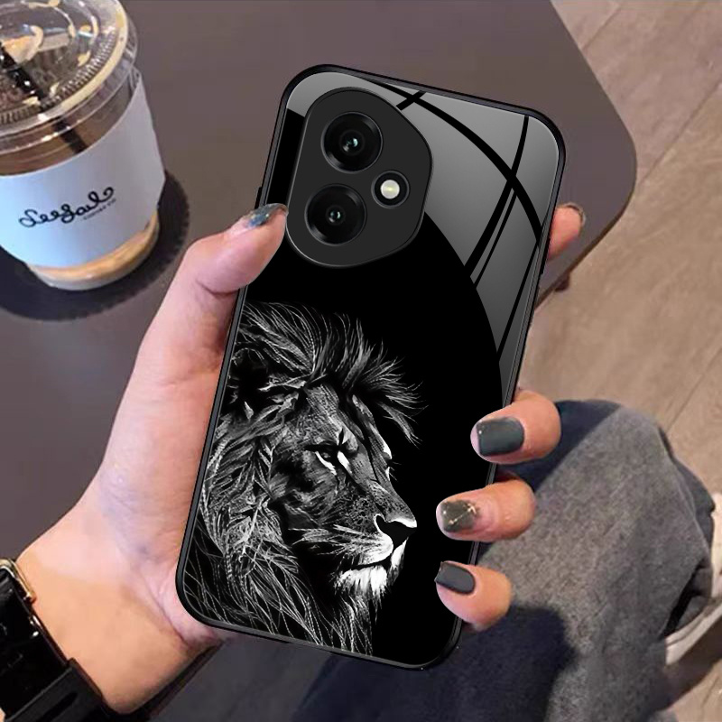 TEMU Custodia per telefono - Custodia resistente per Honor 400 con vetro temperato, design antiurto e stampe vivaci e realistiche, perfetta come