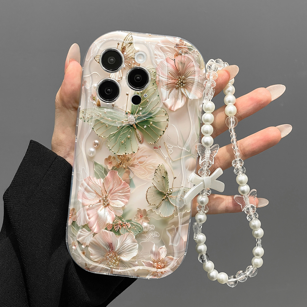 TEMU Phone Case - Trendy Printed Phone Case (with Lanyard), Phone Case Suitable For Iphone 16 15 14 13 12 11 Pro Max Plus Xs Xr X 8 7, A/