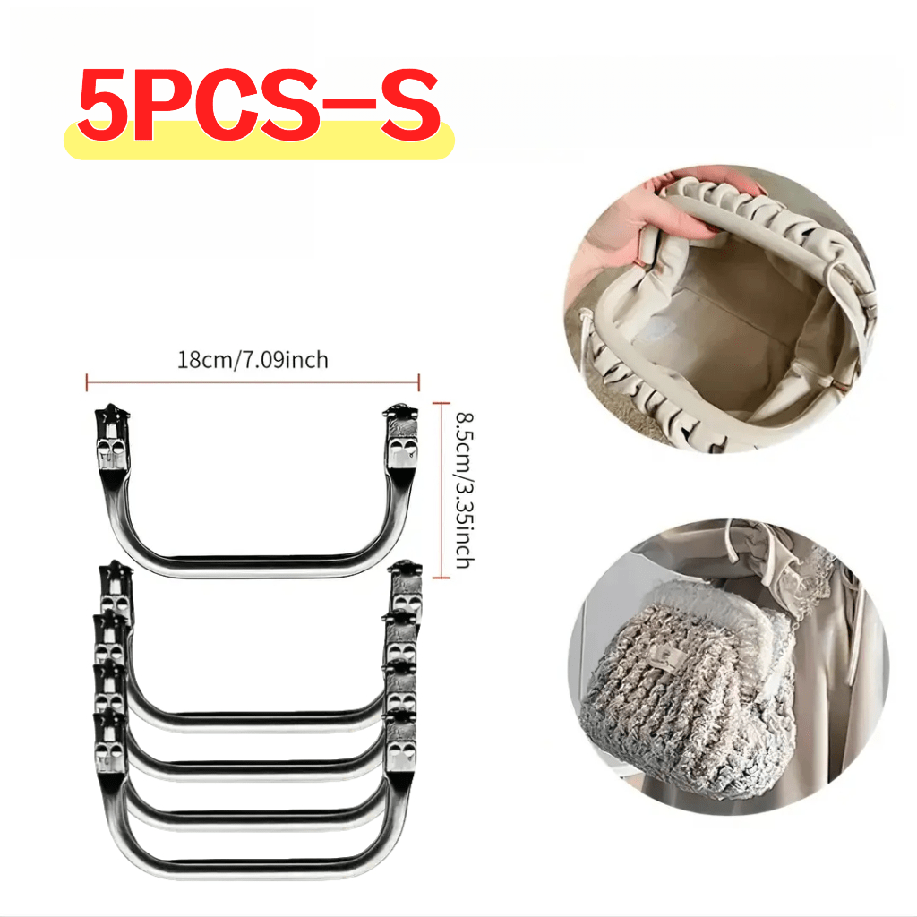 TEMU 5 Hebillas de Aluminio Plateado con Cierre Giratorio - 7 Tamaños Disponibles, Superficie Metálica, Hebilla de Aluminio para Bolso con Asa
