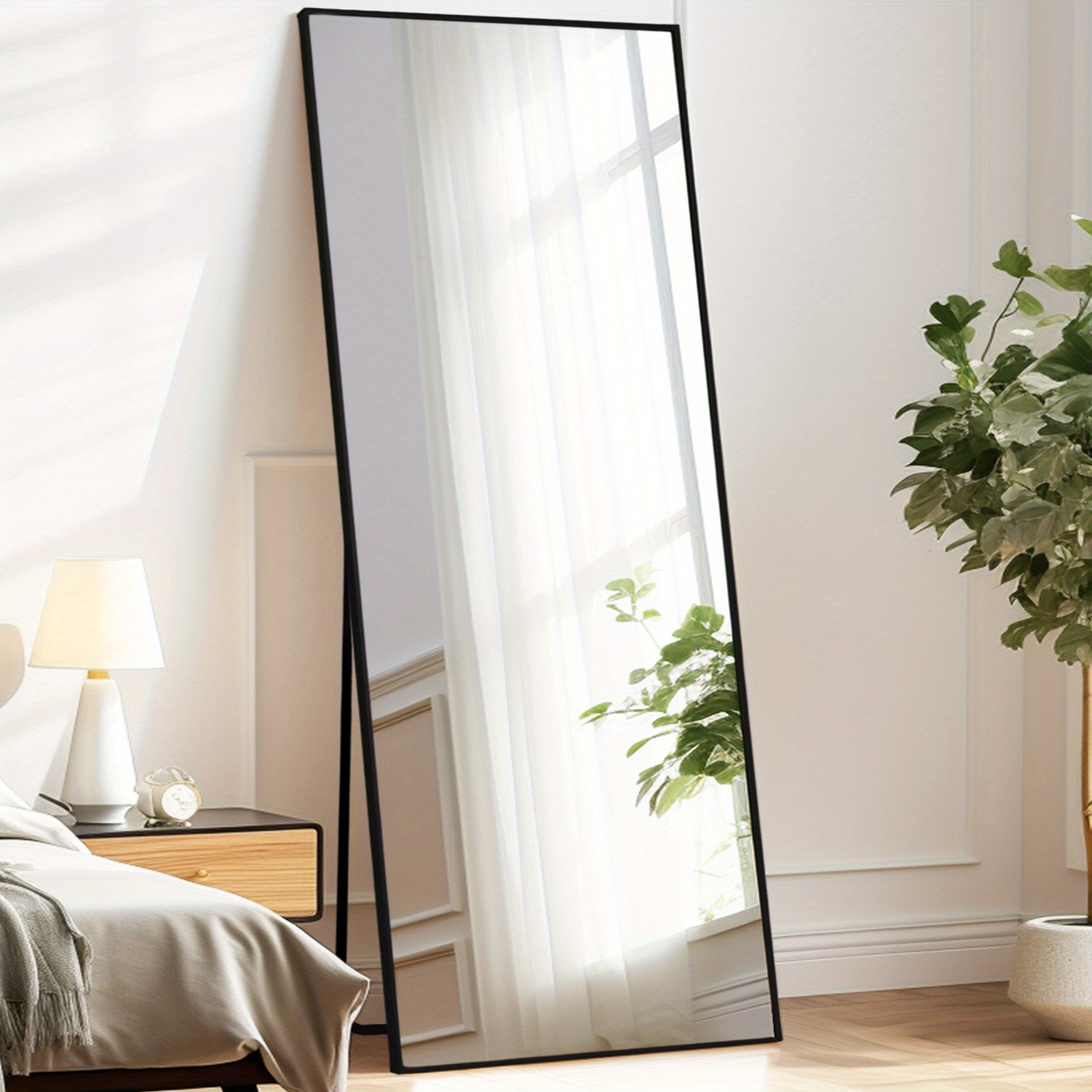 large rectangle full length   bathroom floor   wall   hanging or   arched   body   with stand for bathroom bedroom details 0