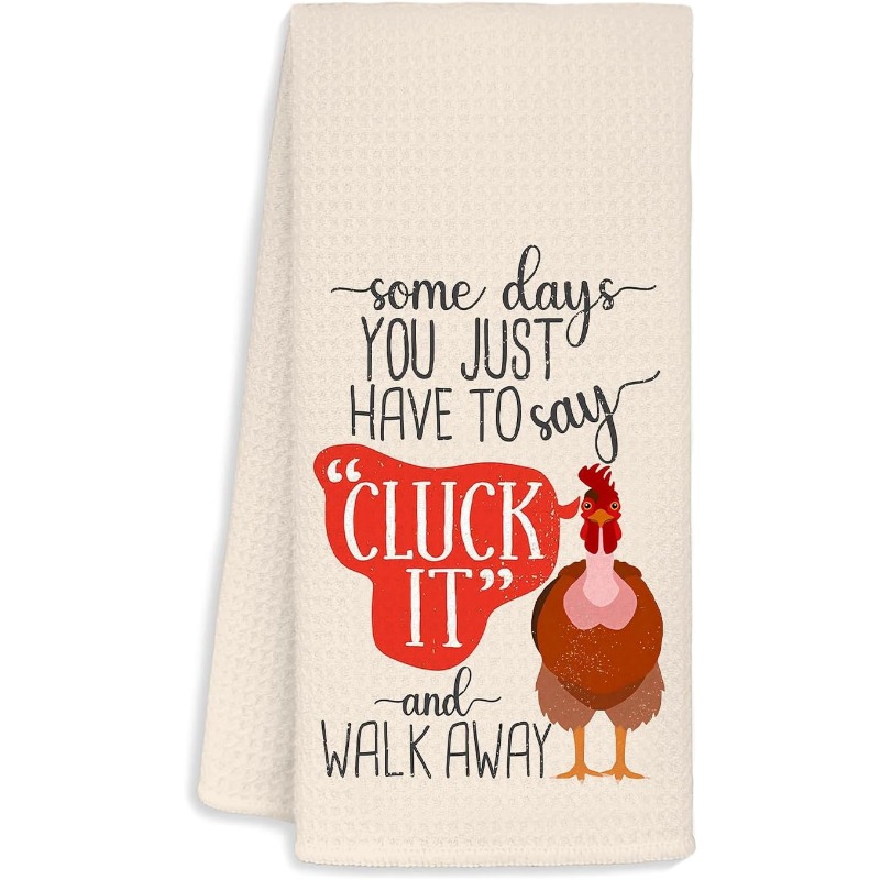 TEMU Funny ' It' Towels - -soft Polyester, Machine Washable, 16x24 Inch - Gift For Chicken &