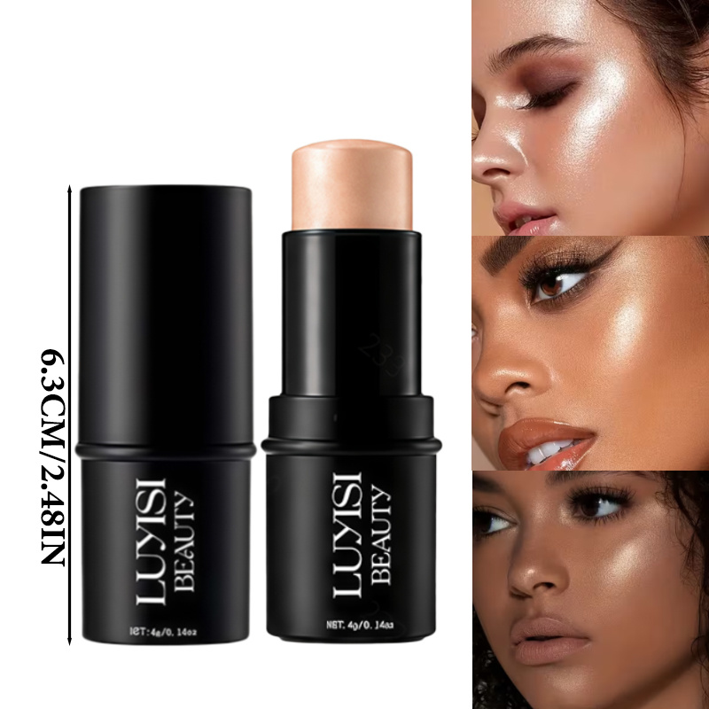 Image of Facial Highlighter Smooth And Fine Texture, Easy To Blend, Waterproof And Sweatproof, Glowing Shimmer Effect, Portable For Daily And Travel