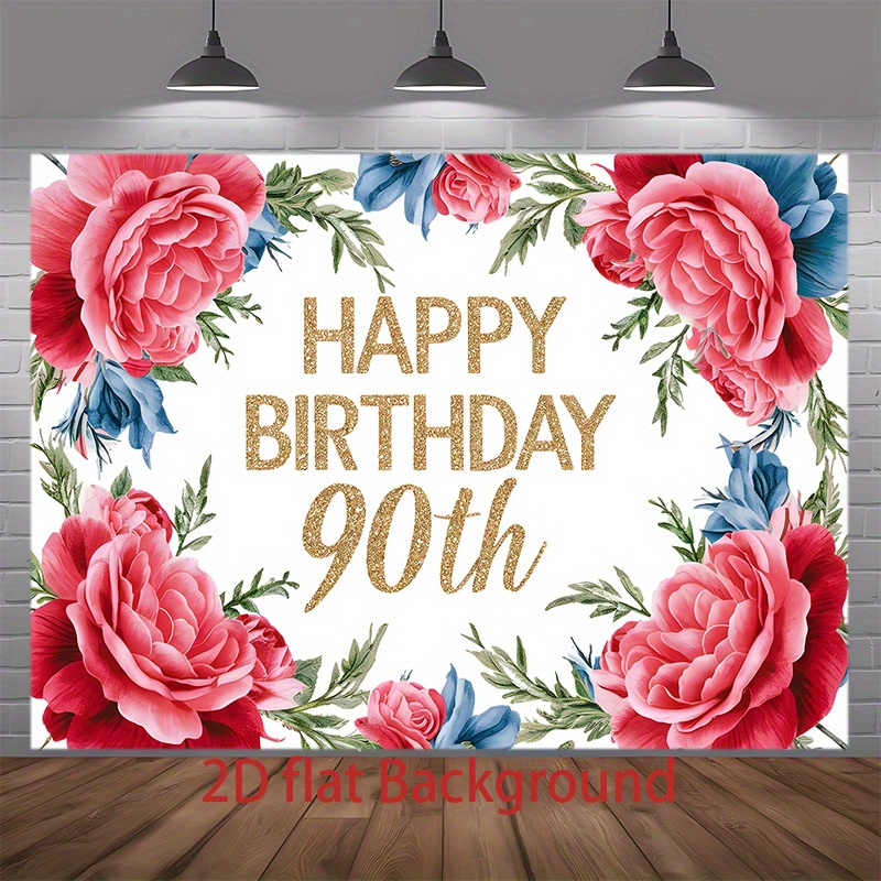 ZAYHO-Bannière 90 Ans Banderole 90 Ans Anniversaire 90 Ans Femme Decoration Anniversaire 90 Ans Homme Banderole Joyeux Annive[J315] - Maison