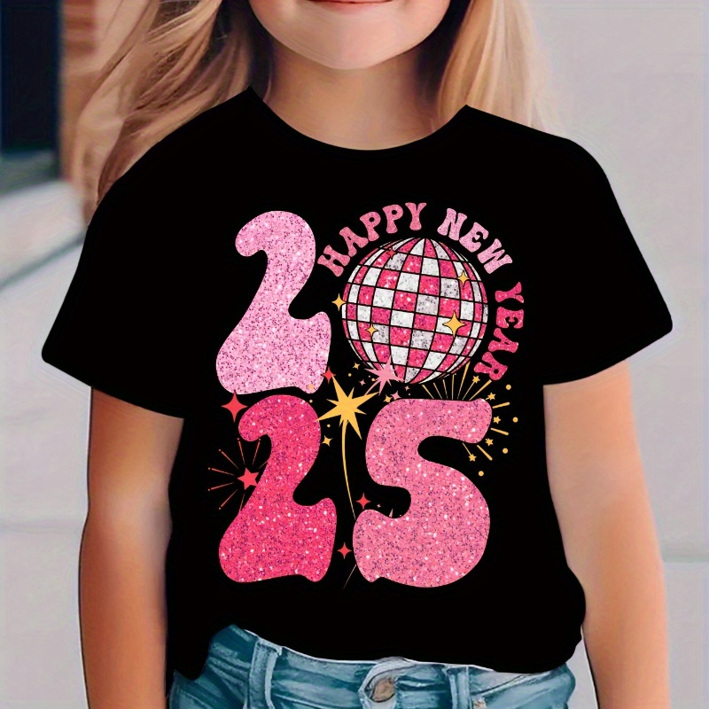 

New 2025 Printed T- - Summer Knitted Top, , , Decorative Top Suitable For 12 Years Old