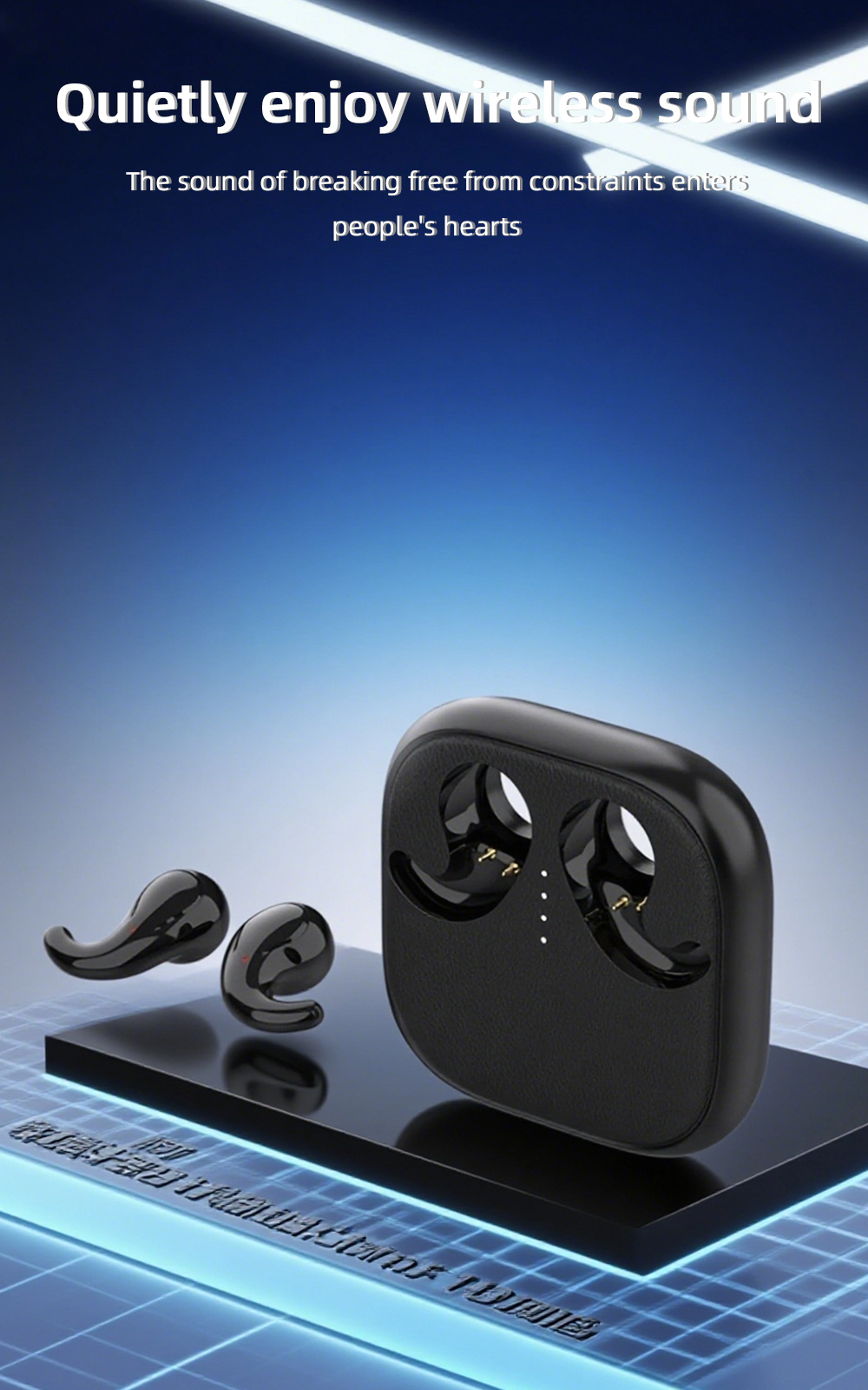 Auriculares inalámbricos T70 de alta calidad con sonido de alta fidelidad, salida potente, función de carga de emergencia, controles táctiles de voz HD, conexión automática para llamadas en ambos oídos y pantalla de nivel de batería