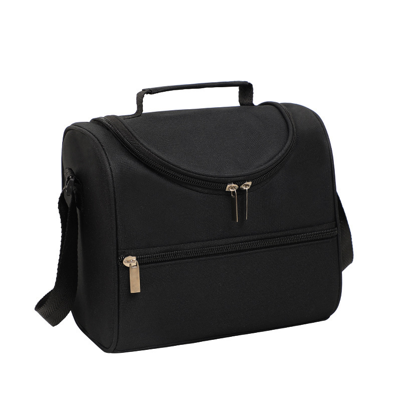TEMU Large Capacity Lunch Bag For Outdoor Picnics, Portable Bento Bag With Food, Thick Aluminum Foil Crossbody Lunch Box Insulation Bag, Non-food