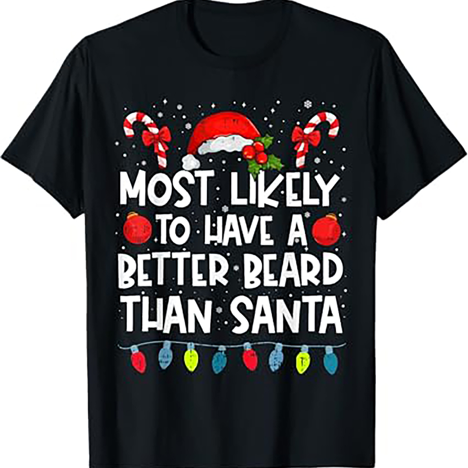 

1pc Christmas T- - , 100% Sleeve Graphic Tee " To Have A Than " , For &