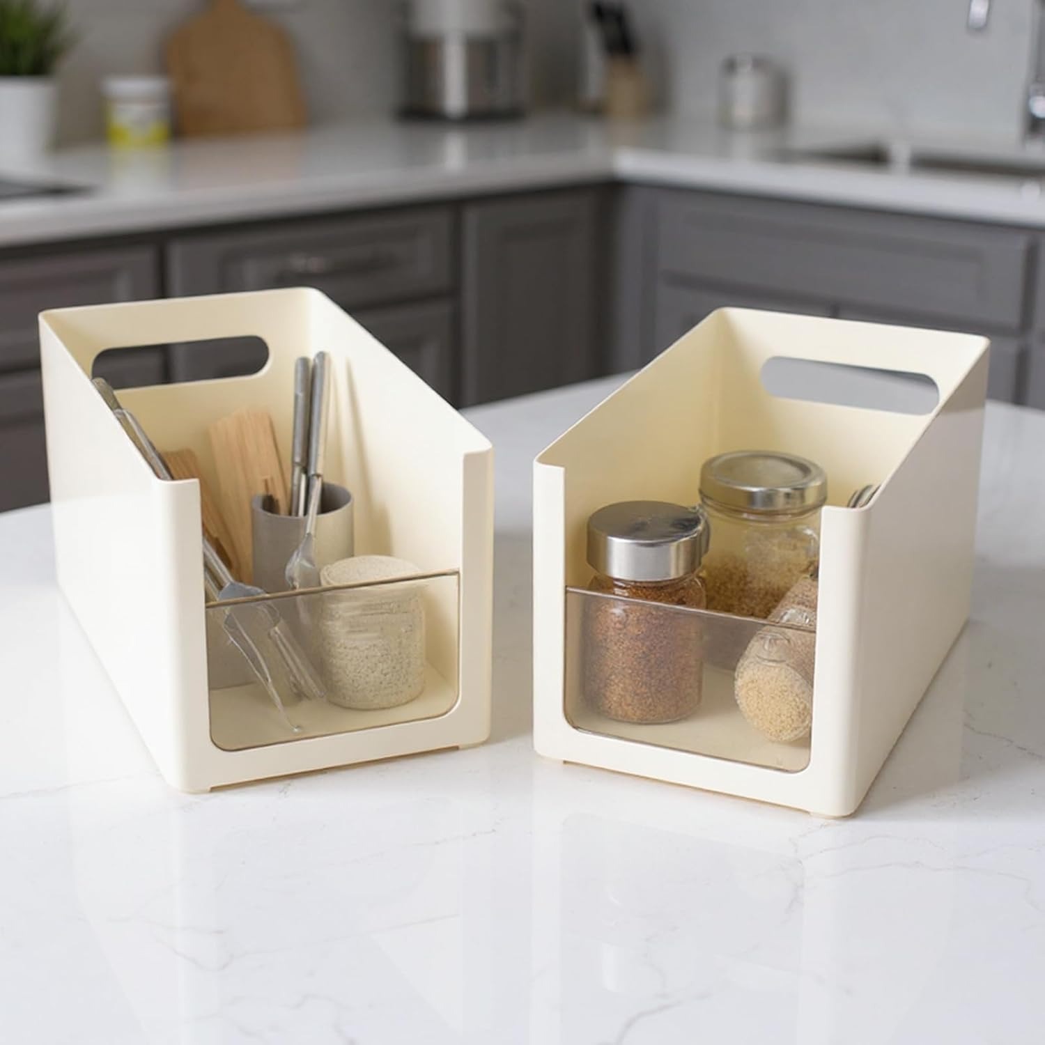 6pcs Set Of Storage Boxes, Organizers For Cabinets, Sink Cabinets, Bathroom & Household