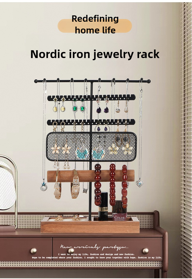 1pc of metal jewelry rack earring and ring storage box bracelet hanger exquisite jewelry rack necklace and jewelry display rack household dressing headband earring and hair accessory storage rack   Product details 5