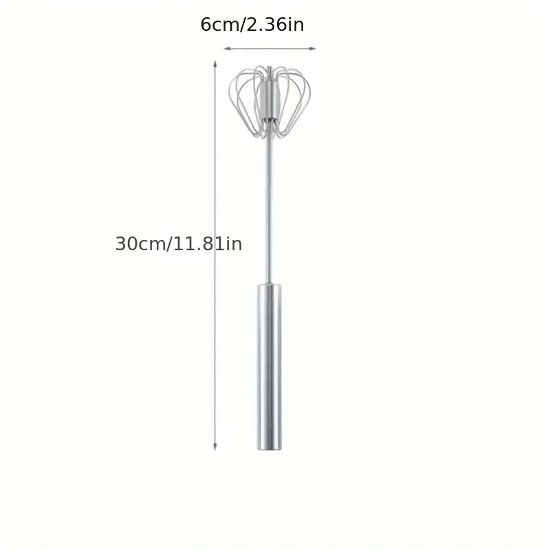 TEMU 1pc Stainless Steel Whisk And Milk Frother - Hand Mixer For Baking, Eggs And Cream - Essential Kitchen Gadgets