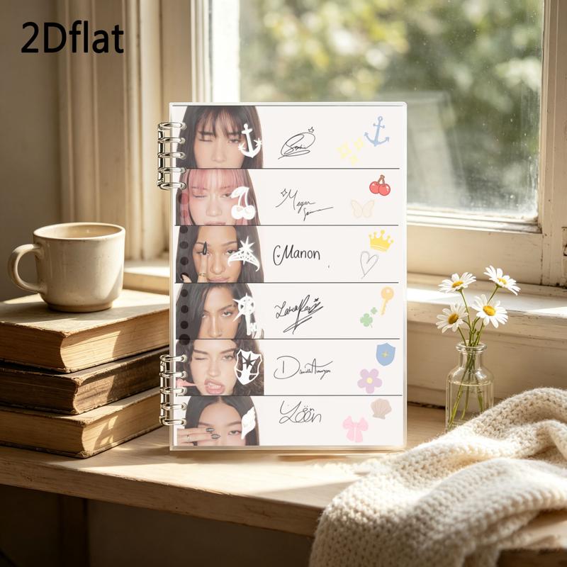 TEMU 1pc K-pop Spiral - Bound Notebook, Paper - Made, Suitable For Office & Daily Use, Ideal For Notes & Plans, A Practical Gift For , With Images &