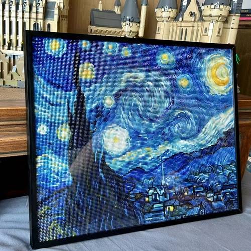 van starry night diamond painting kit 5d full diamond 30 48x 40 64cm round pe material home decoration adult gift
