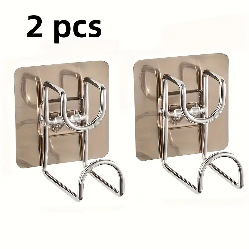 2 Or 4pcs Stainless Steel Foldable Wall Hook - No Punching Required! , Suitable For Bathrooms, Kitchens, Dormitories And ! Hang Towels, Washbasins - Modern And Stylish Design, Utility Hooks