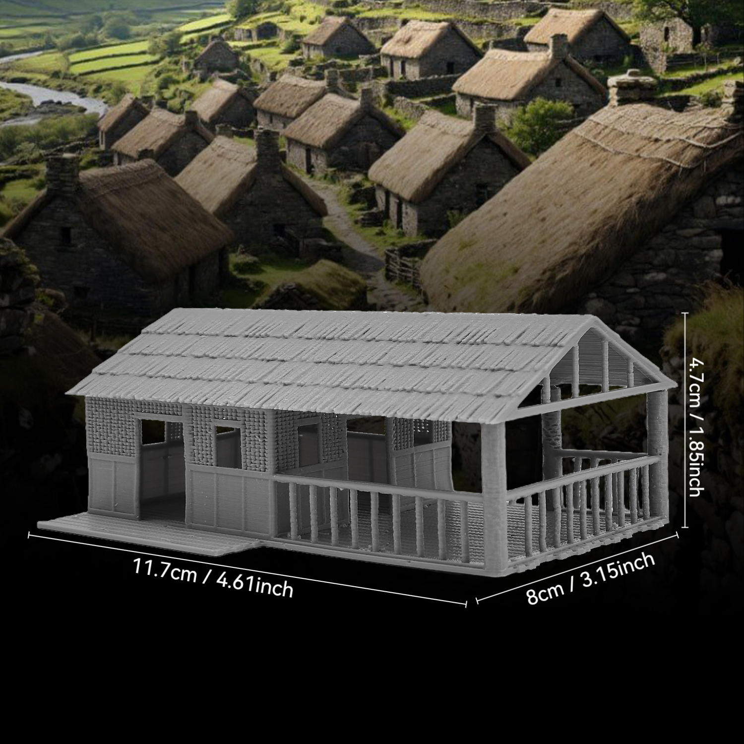 TEMU 1pc, Ttrpg House Building Model, Suitable For Desktop Miniature Rpg Accessories, Dnd Terrain Scenes For , Board Games, Role-playing Games, Or