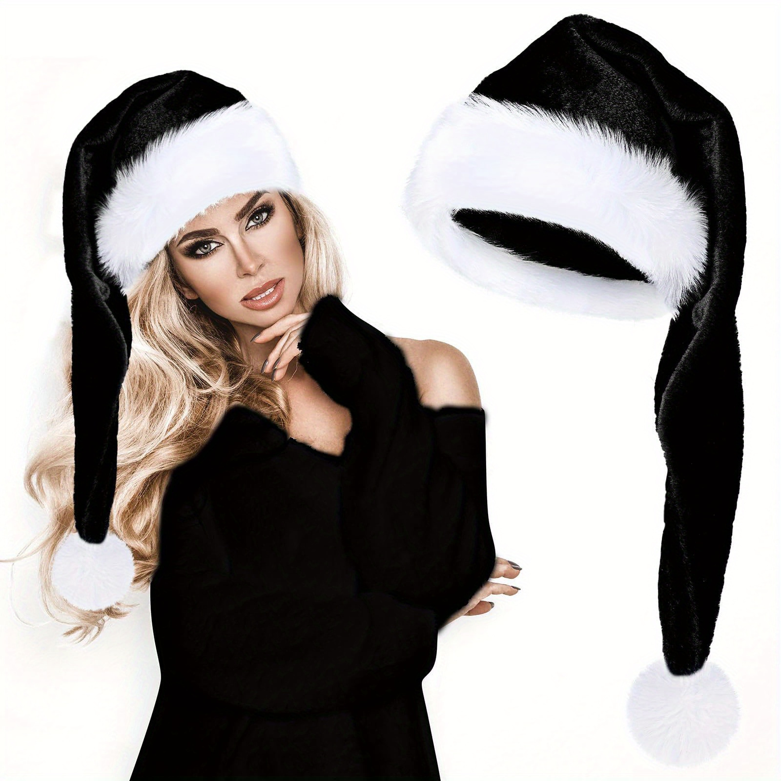 

1pc Polyester Hat Bag, Long Christmas Hat Organizer, No-power Needed, Featherless, & Kitchen Decor
