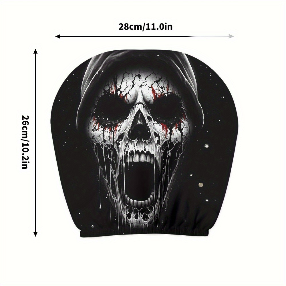 TEMU 2pcs Gothic Print Covers, Universal Suitable For Halloween Parties And Themed Decorations, Unique Mysterious Accessories, Halloween Car Accessories, Themed Event Supplies