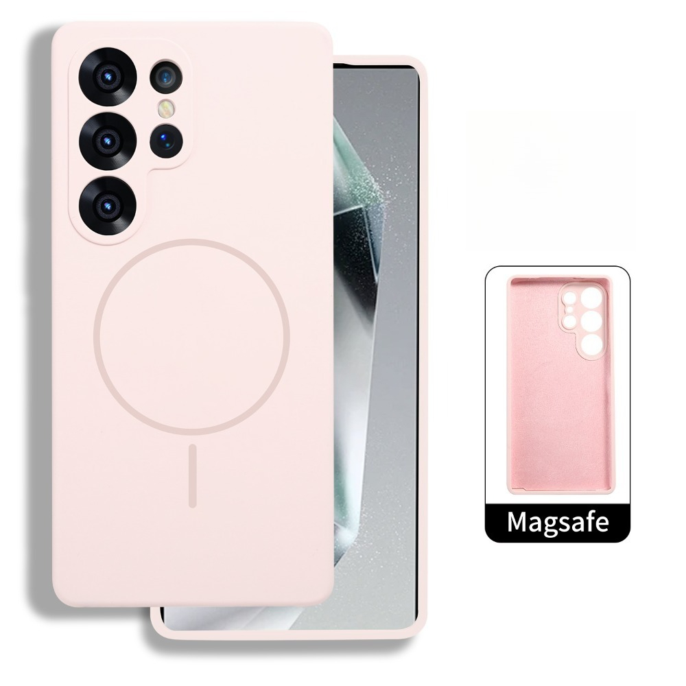 TEMU Macaron And Cute Phone Case, Suitable For Galaxy S25 24 23 Ultra Fingerprint Anti Yellowing | Easy To Clean | Built In Magnetic Ring, Supports