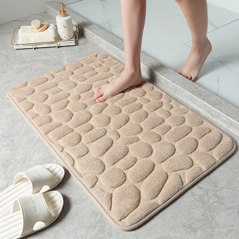 soft indoor absorbent mats with non-slip backing, machine washable shower room carpets, bathroom mats, shower room rugs, bathroom accessories, and   wipes. details 4