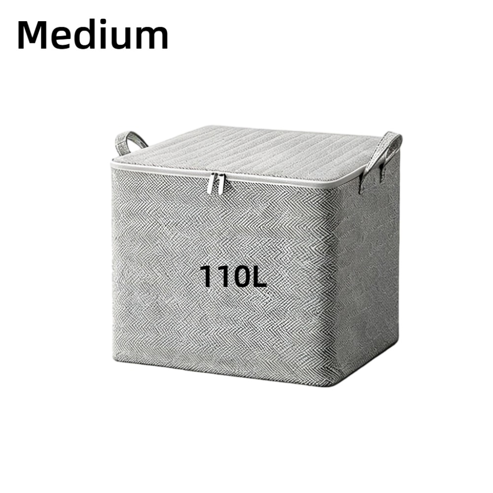 TEMU Organisateur de placard encombrant de grande capacité, boîte de rangement pliable en tissu non tissé avec couvercle, plusieurs tailles
