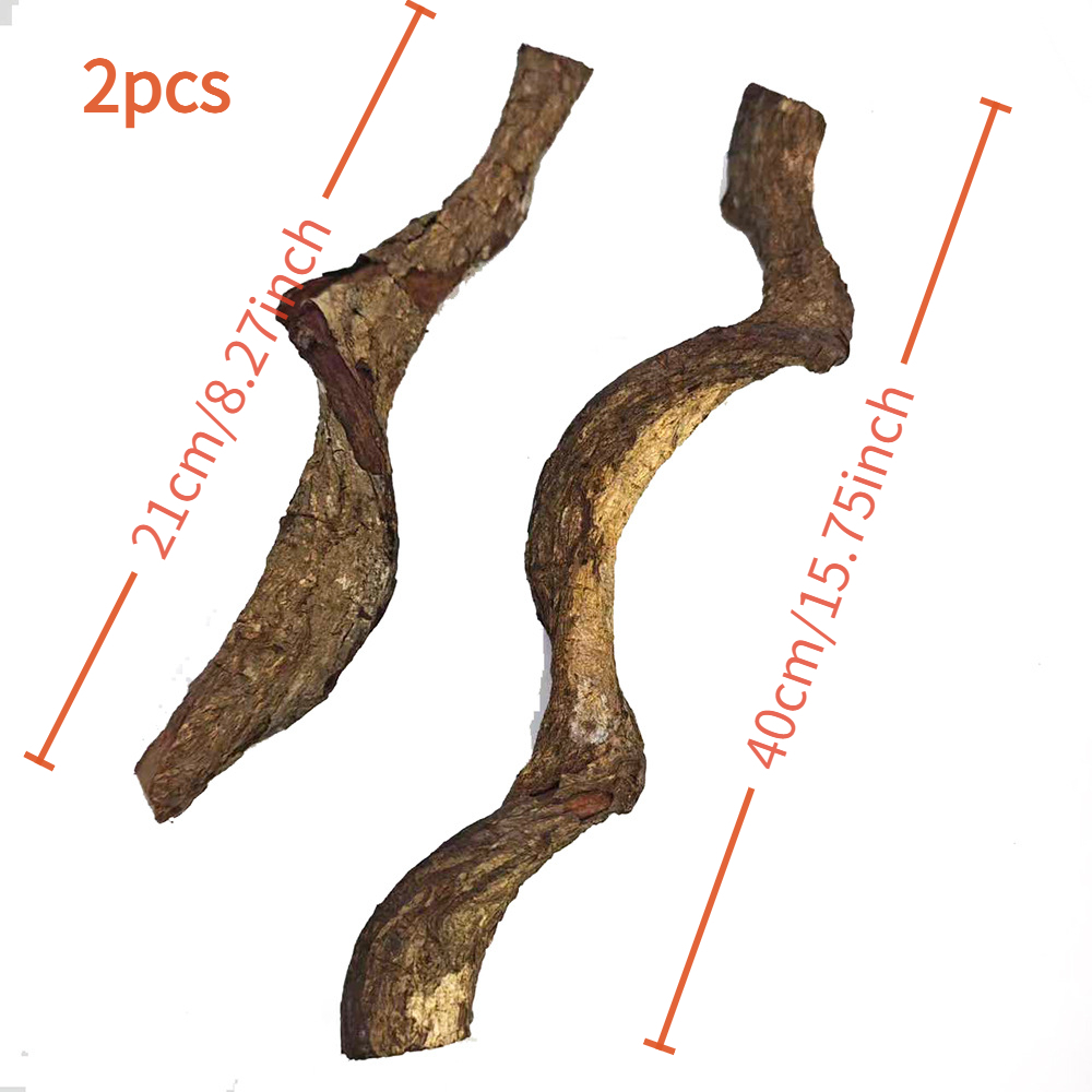 2pcs 8-16in Vine Reptile Climbing Branch, Chew Resistant Terrarium Decor Perch Wood For , Hermit Crab & Lizard Enclosure