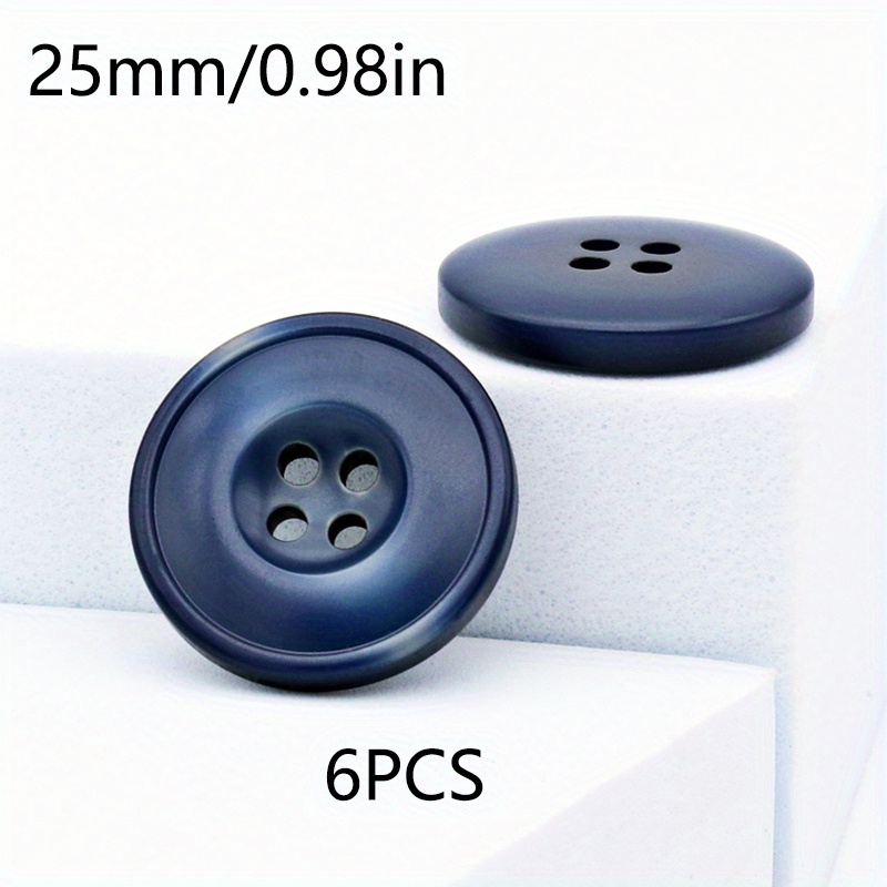 TEMU 6pcs Resin Buttons Suitable For Tweed Coat Windbreaker Double-sided Cashmere Overcoat Shirt Suit Sweater Cardigan Vintage Versatile Valentine's