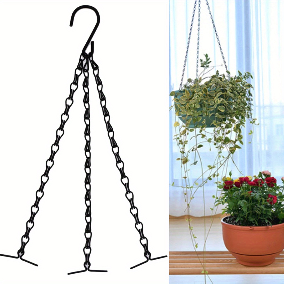 heavy duty metal hanging chains hooks wall mounted plant - Temu