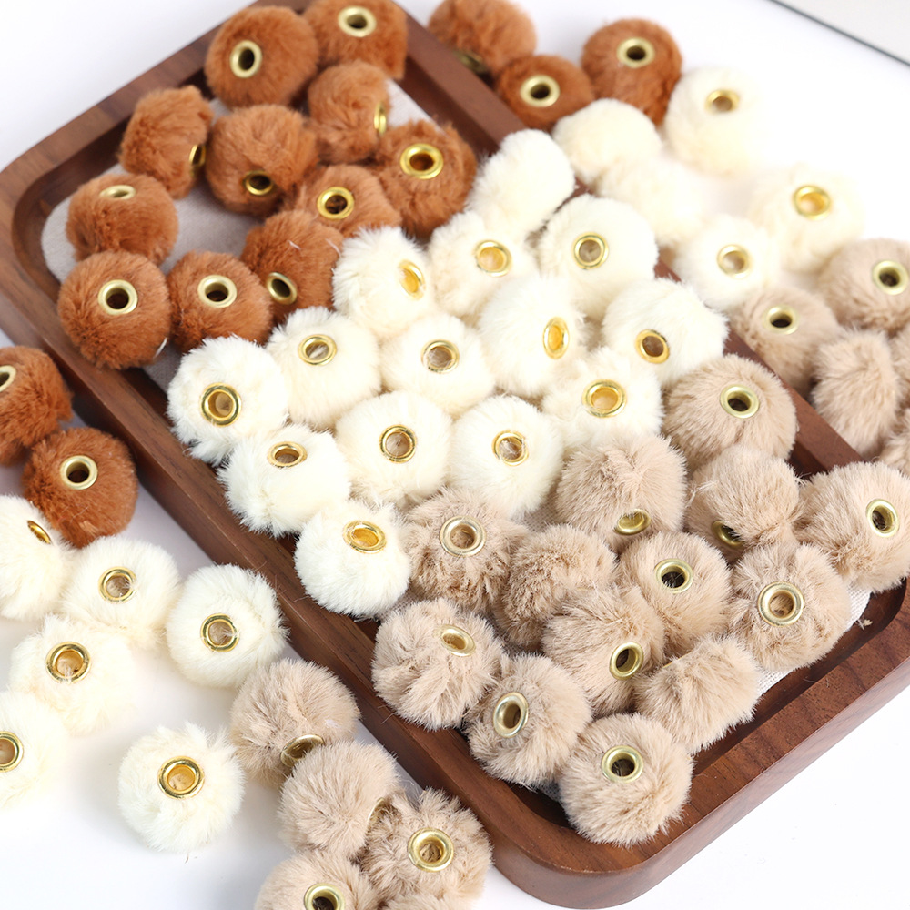 30pcs Faux Rabbit Fur Balls | 20mm Soft Additions For Phone Chain, Pendant, Earring Materials, Car Interior Decoration, Creative Gifts For