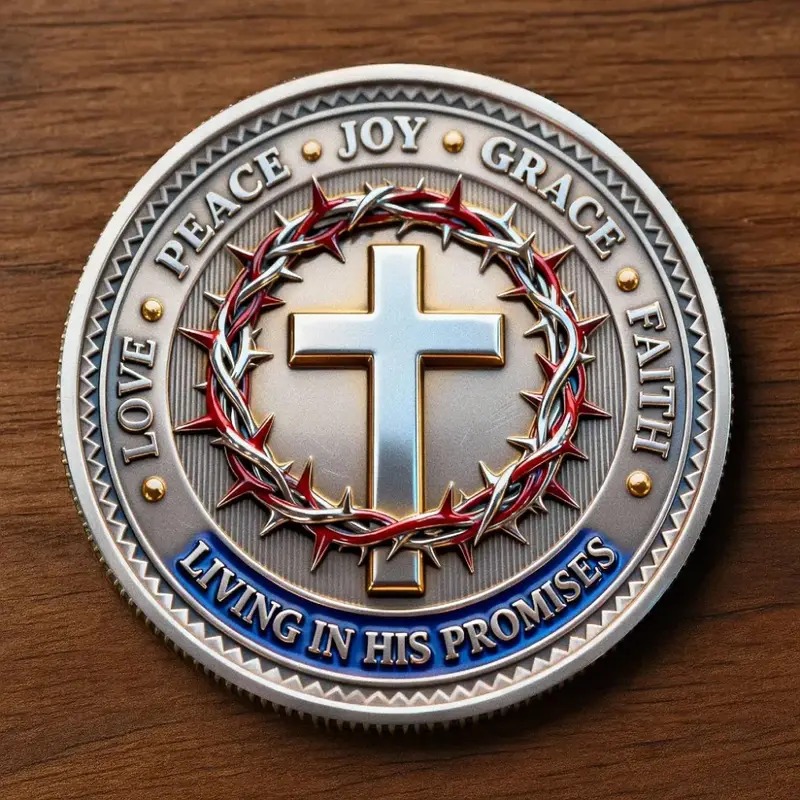 jesus token   light john 1 9 religious commemorative token for collectors 3