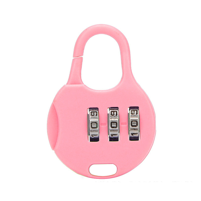 

1pc - Plastic Cartoon - Password Lock, Bag Bag Pencil Bag Zipper Password Lock Small Size Padlock With Password Required