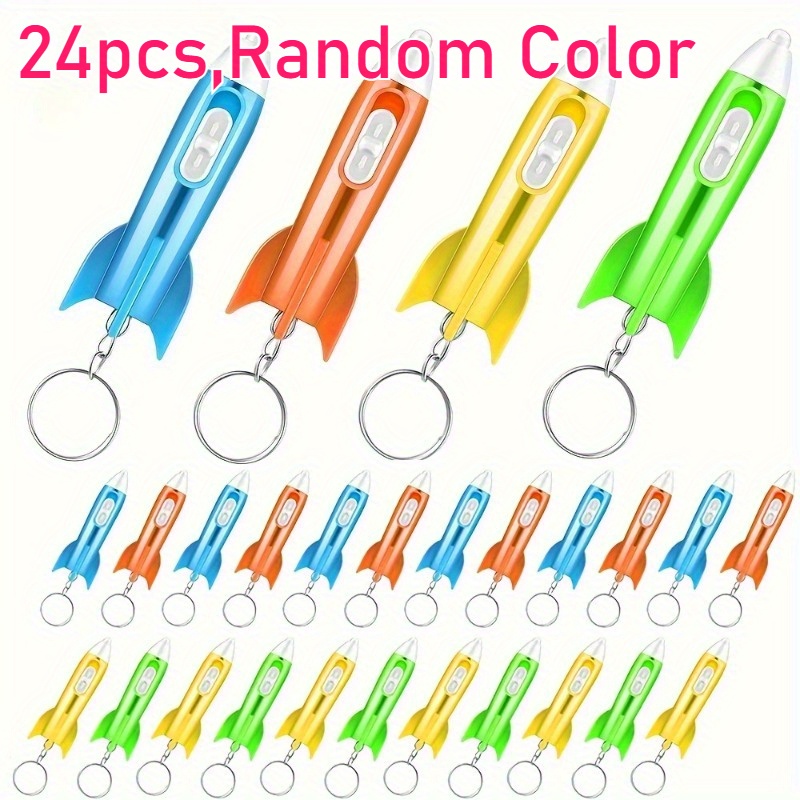 12pcs/24pcs Led Flashlight Keychain Suitable For - Astronaut-themed Flashlights With Batteries, Compact For,, - Birthday Party Favors, Stocking Stuffers, For Keychain Accessories