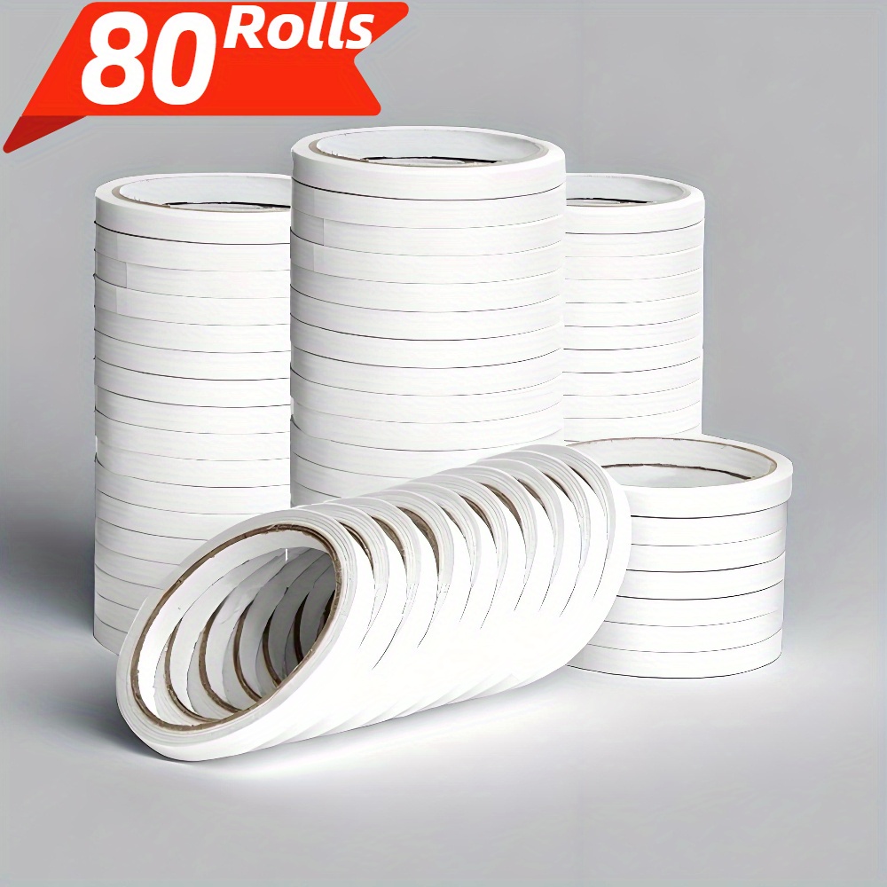 80/40 Rolls Multi-functional Transparent Double-sided Tape - Strong Adhesive Suitable For Office, Crafts, Card Making - Creative Essential Tool