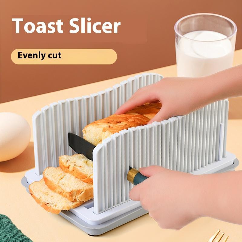 adjustable manual bread slicer foldable cake cutter   kitchen baking no electricity needed tool for perfect   details 1