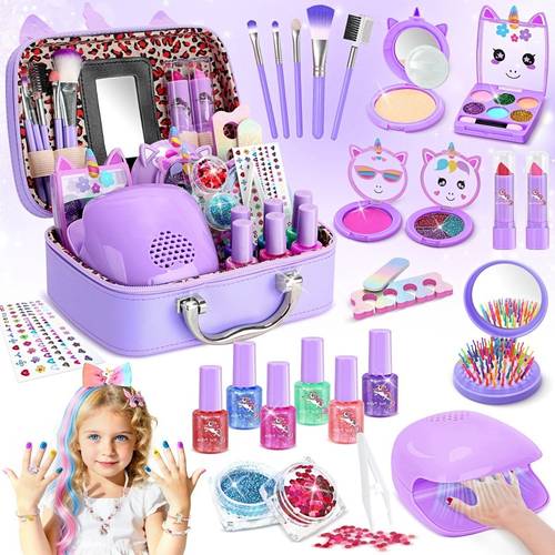 childrens makeup sets washable sets nail art sets princess toys and birthday gifts suitable for girls aged 3 and up are for valentines day christmas and back to school gifts