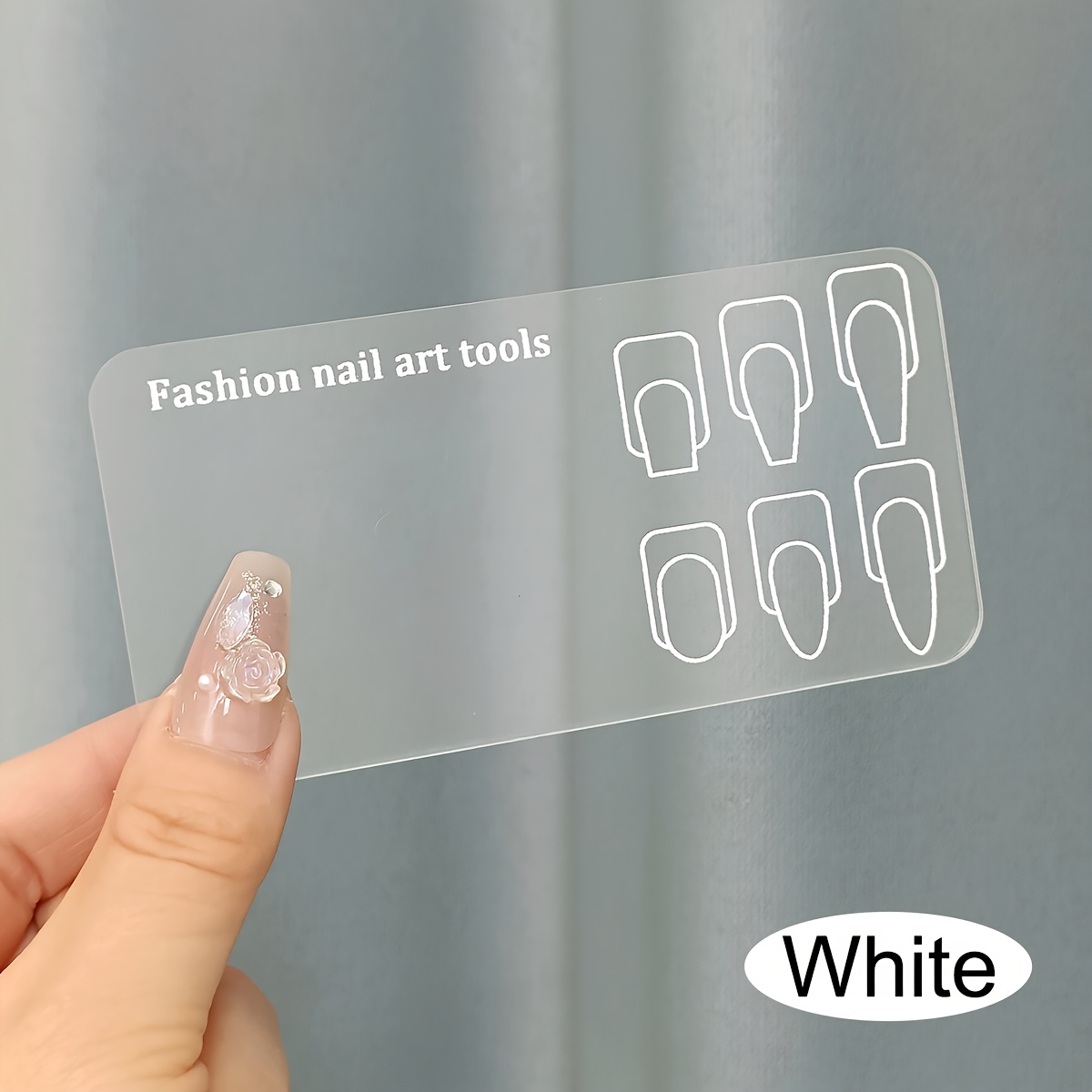 Transparent Thickened Nail Palette for Acrylic Art Training
