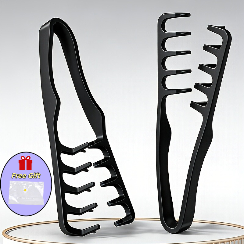 TEMU Set di 6 pettini: 5 pettini testurizzati per styling + 1 custodia. Copre le ciocche, aggiunge volume. da parrucchiere da , multifunzionale per